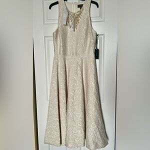 Vera Wang Beaded Pearl Necklace Dress